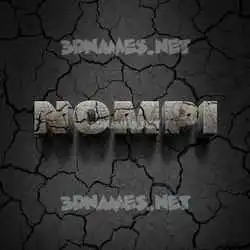 nompi in Cracked Stone style - 3D name wallpaper