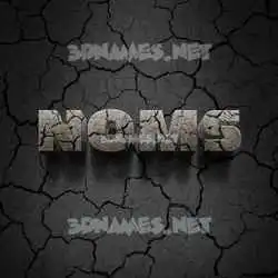 noms in Cracked Stone style - 3D name wallpaper