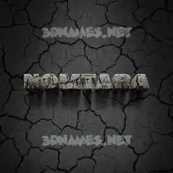 nomtara in Cracked Stone style - 3D name wallpaper
