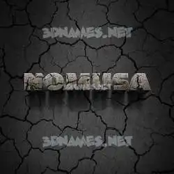 nomusa in Cracked Stone style - 3D name wallpaper