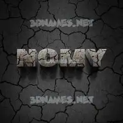 nomy in Cracked Stone style - 3D name wallpaper