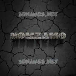 nomzamo in Cracked Stone style - 3D name wallpaper