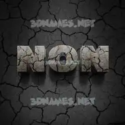 non in Cracked Stone style - 3D name wallpaper