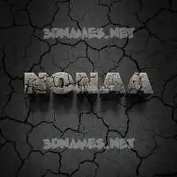 nonaa in Cracked Stone style - 3D name wallpaper