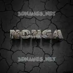 nonga in Cracked Stone style - 3D name wallpaper