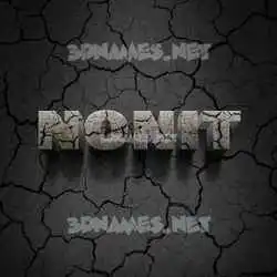 nonit in Cracked Stone style - 3D name wallpaper