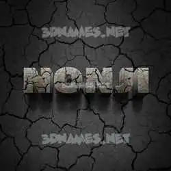 nonji in Cracked Stone style - 3D name wallpaper