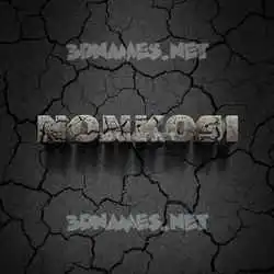 nonkosi in Cracked Stone style - 3D name wallpaper
