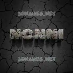 nonni in Cracked Stone style - 3D name wallpaper