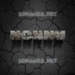 nonnu in Cracked Stone style - 3D name wallpaper