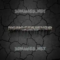 nonoseniever in Cracked Stone style - 3D name wallpaper