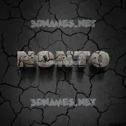 nonto in Cracked Stone style - 3D name wallpaper