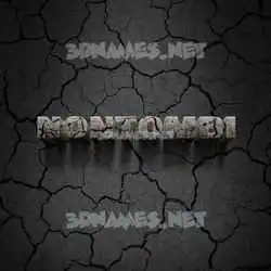 nontombi in Cracked Stone style - 3D name wallpaper