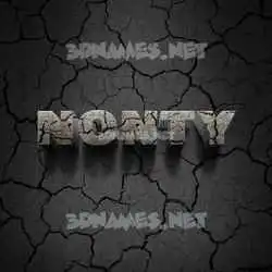 nonty in Cracked Stone style - 3D name wallpaper