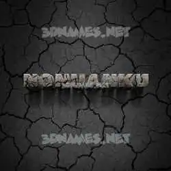 nonuanku in Cracked Stone style - 3D name wallpaper