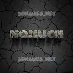 nonuch in Cracked Stone style - 3D name wallpaper