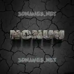 nonuu in Cracked Stone style - 3D name wallpaper
