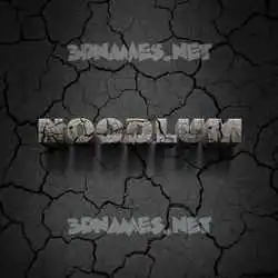 noodlum in Cracked Stone style - 3D name wallpaper