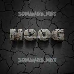 noog in Cracked Stone style - 3D name wallpaper