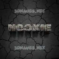 nookie in Cracked Stone style - 3D name wallpaper