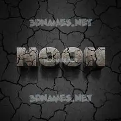 noon in Cracked Stone style - 3D name wallpaper