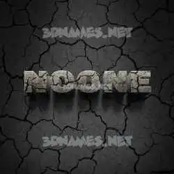 noone in Cracked Stone style - 3D name wallpaper
