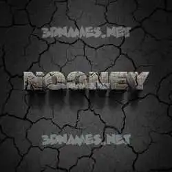 nooney in Cracked Stone style - 3D name wallpaper