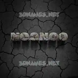 noonoo in Cracked Stone style - 3D name wallpaper