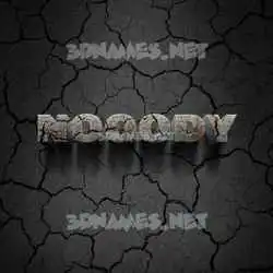 nooody in Cracked Stone style - 3D name wallpaper