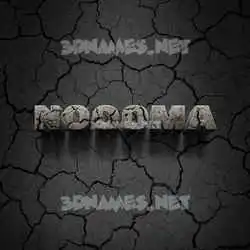noooma in Cracked Stone style - 3D name wallpaper
