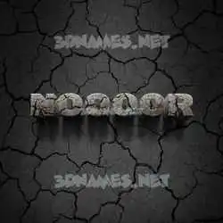 noooor in Cracked Stone style - 3D name wallpaper