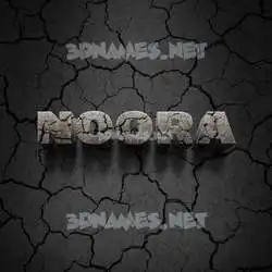 noora in Cracked Stone style - 3D name wallpaper