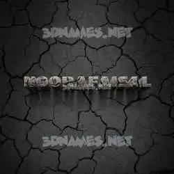 noorafaisal in Cracked Stone style - 3D name wallpaper