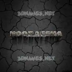 noorafsha in Cracked Stone style - 3D name wallpaper