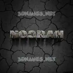 noorah in Cracked Stone style - 3D name wallpaper