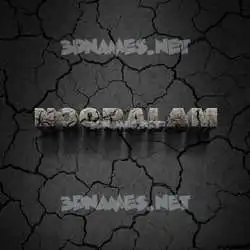nooralam in Cracked Stone style - 3D name wallpaper