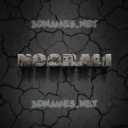 noorali in Cracked Stone style - 3D name wallpaper