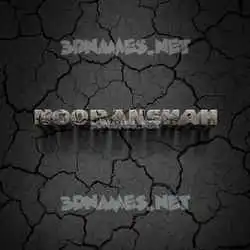 nooranshah in Cracked Stone style - 3D name wallpaper