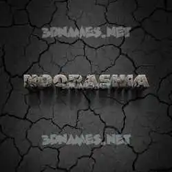 noorashia in Cracked Stone style - 3D name wallpaper