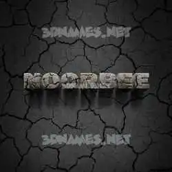 noorbee in Cracked Stone style - 3D name wallpaper