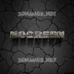 nooreen in Cracked Stone style - 3D name wallpaper