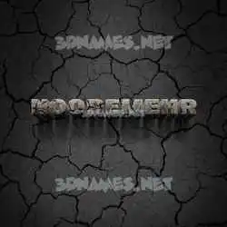 nooremehr in Cracked Stone style - 3D name wallpaper