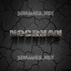 noorhan in Cracked Stone style - 3D name wallpaper