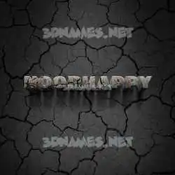 noorhappy in Cracked Stone style - 3D name wallpaper