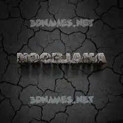 noorjaha in Cracked Stone style - 3D name wallpaper