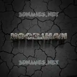 noorjhan in Cracked Stone style - 3D name wallpaper