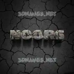 noors in Cracked Stone style - 3D name wallpaper