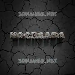 noorsaba in Cracked Stone style - 3D name wallpaper
