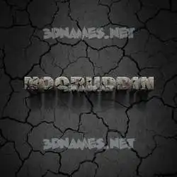 nooruddin in Cracked Stone style - 3D name wallpaper