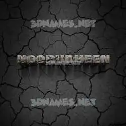 noorudheen in Cracked Stone style - 3D name wallpaper